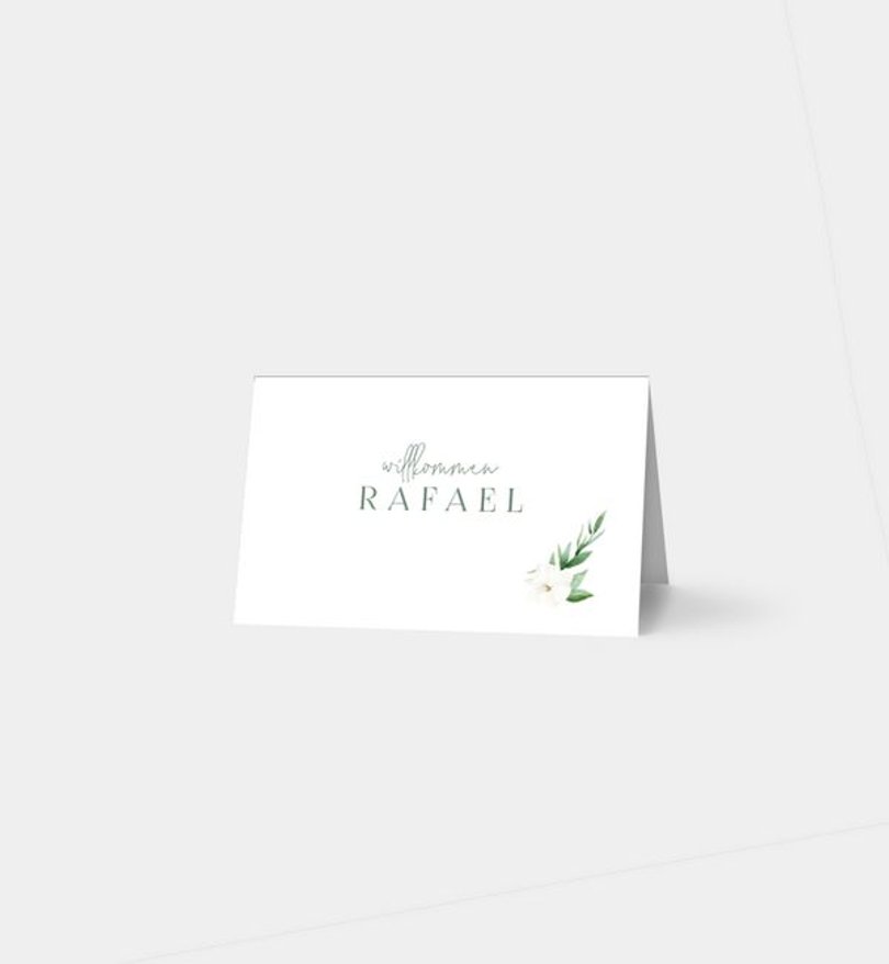 Tischkarte Hochzeit Lovely Green