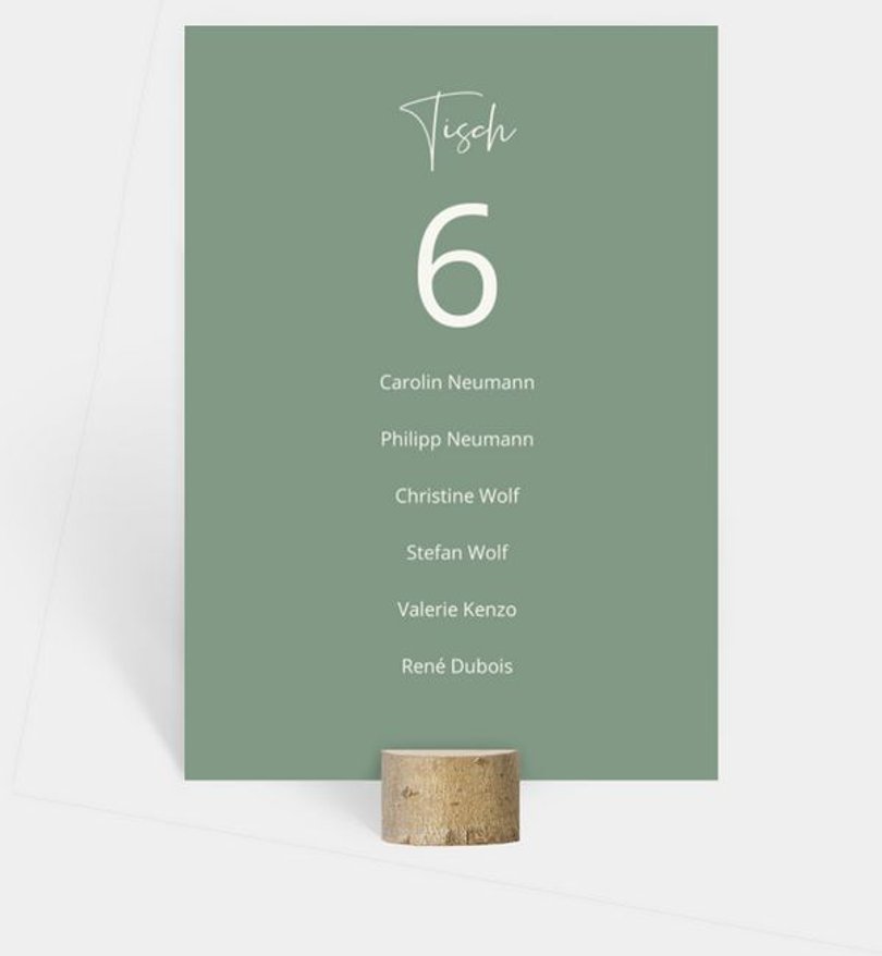 Gruppentischkarte Hochzeit Para Siempre