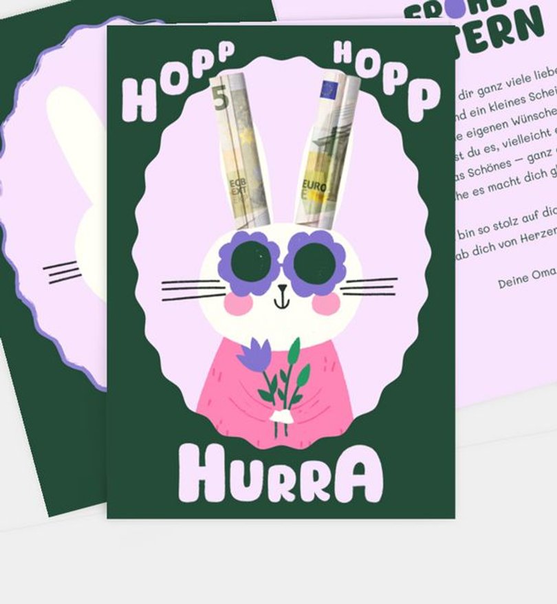 Grußkarte Ostern Good Bunny