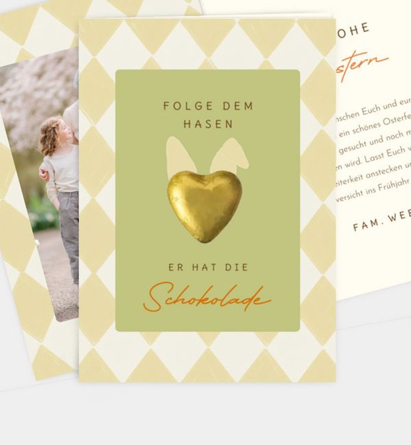 Grußkarte Ostern Bright Pattern