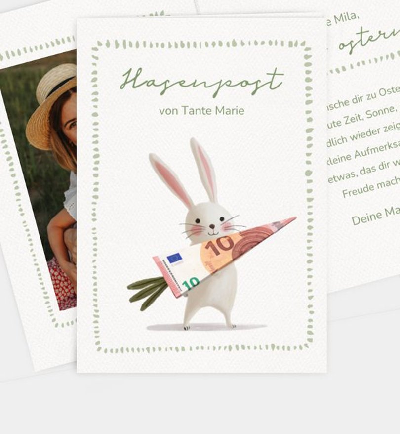 Grußkarte Ostern Classic Bunny