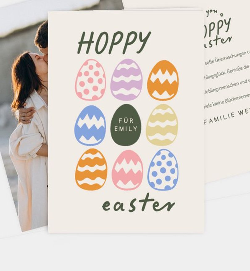 Grußkarte Ostern Colorful Easter