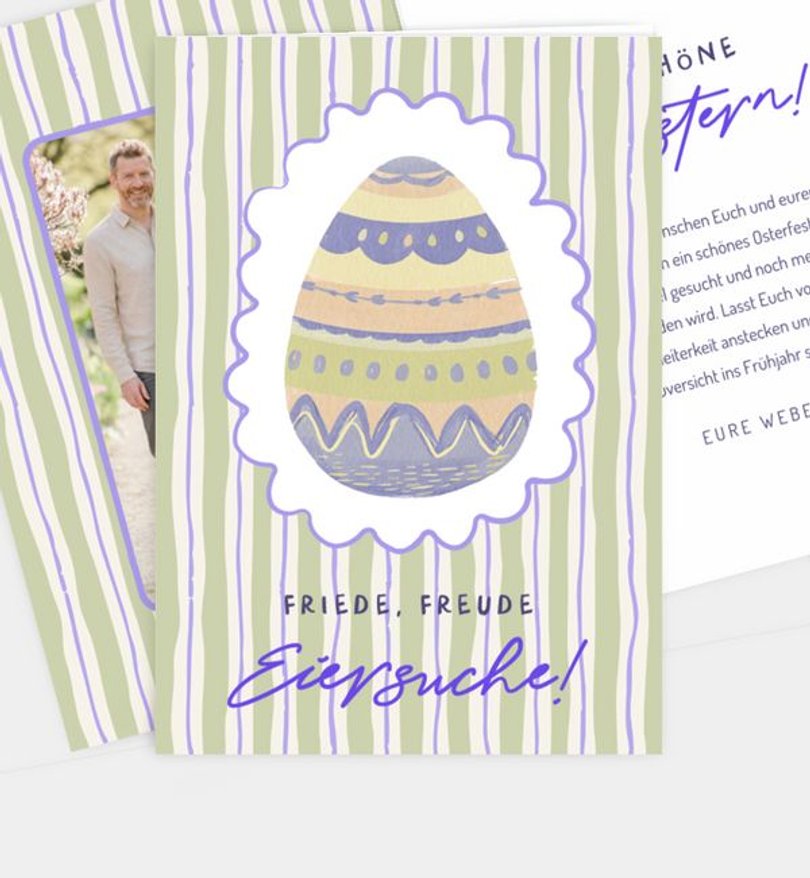 Grußkarte Ostern Eierkuchen