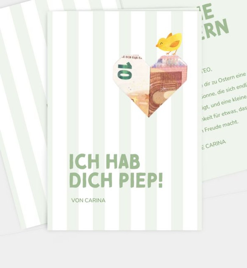 Grußkarte Ostern Hab dich Piep