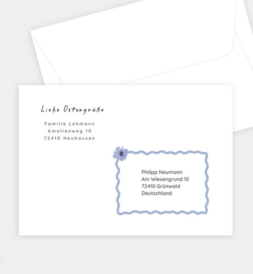 Briefumschlag Ostern Mit Schleife & Herz