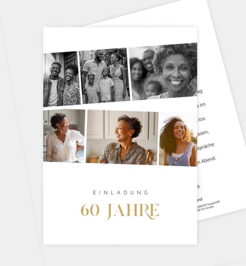 Einladungskarte Geburtstag Graceful · UNICEF