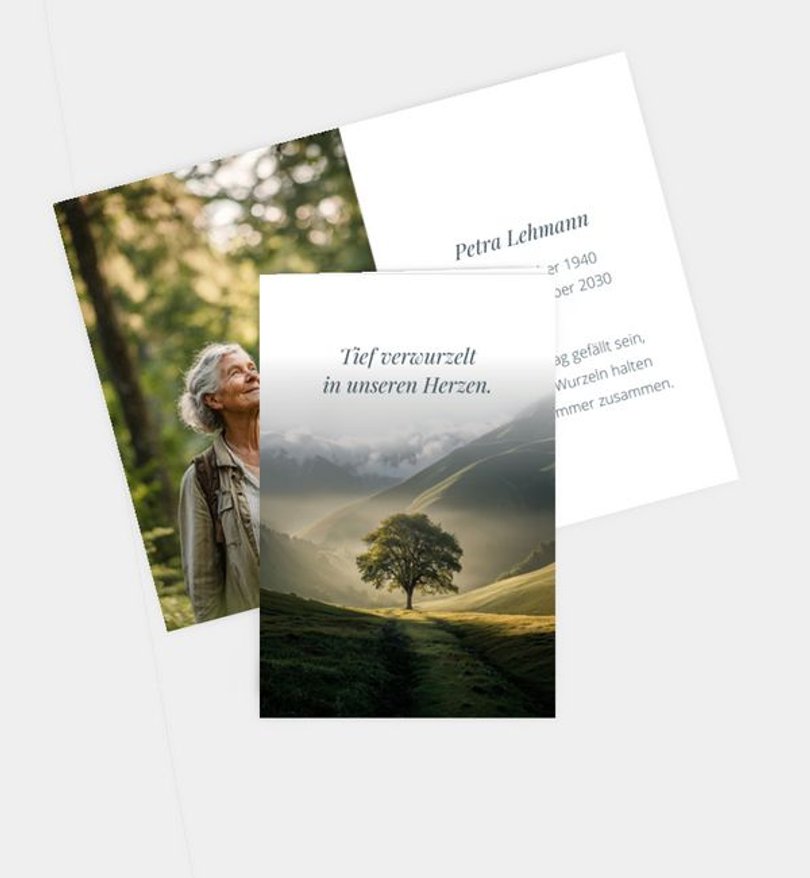 Sterbebilder Trauer Lebensbaum