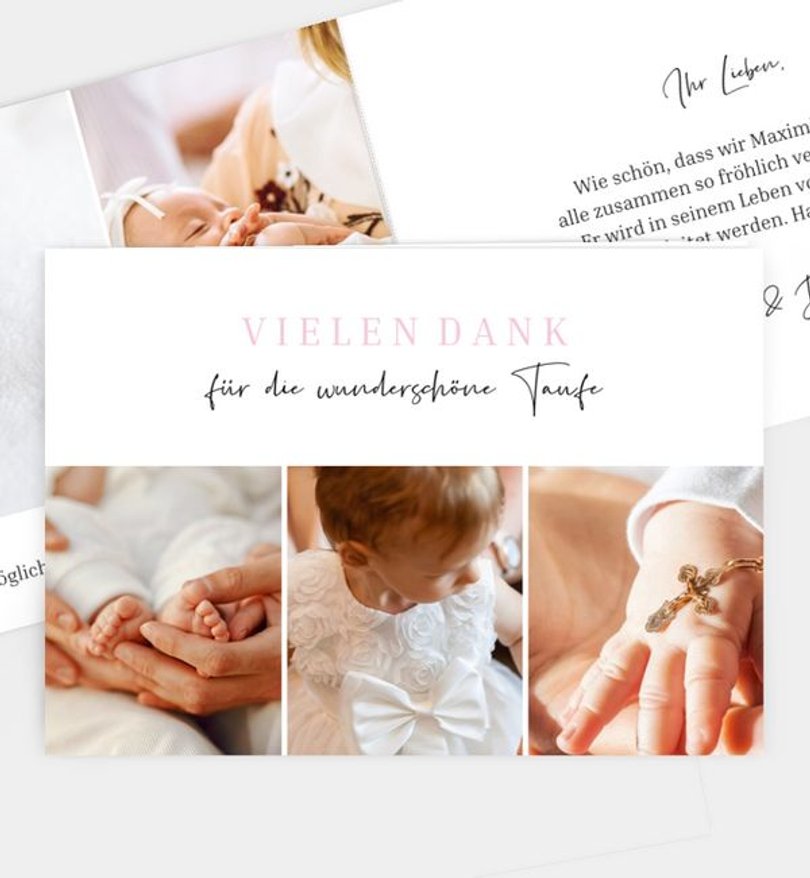 Dankeskarte Taufe Our Moments