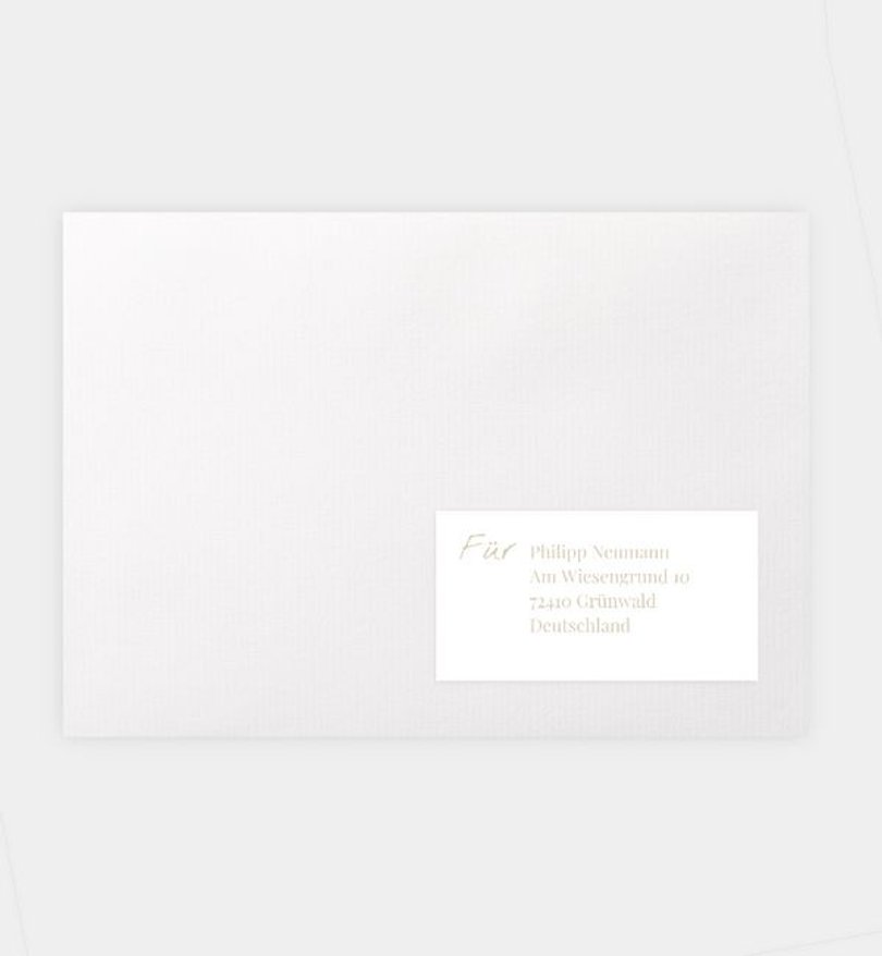 Empfängeraufkleber Kommunion Goldene Wimpel