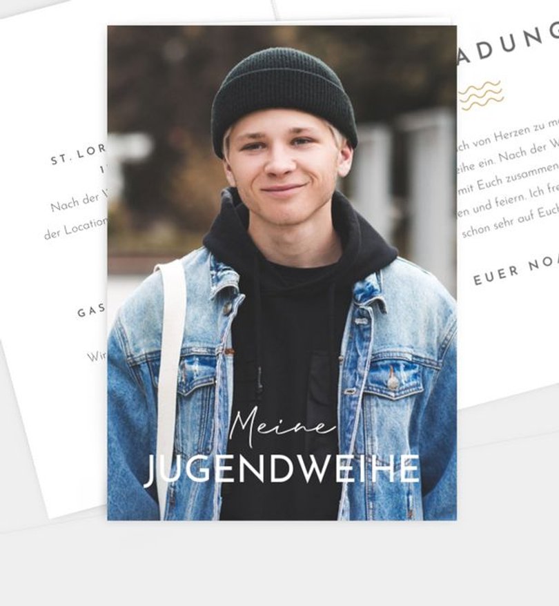 Einladungskarte Jugendweihe Edles Fest · UNICEF