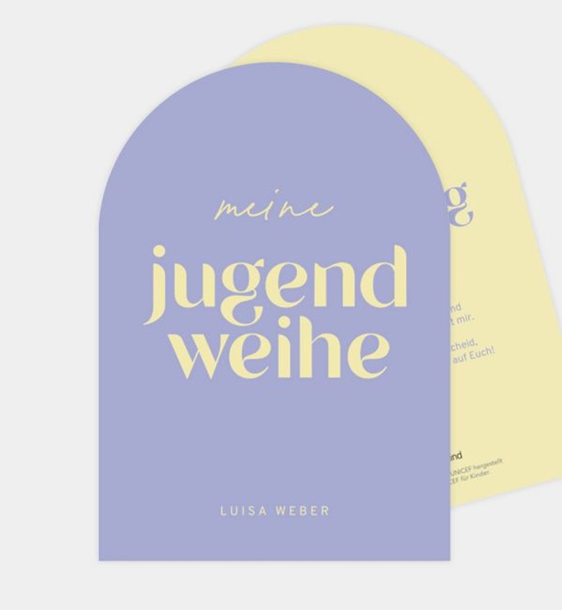 Einladungskarte Jugendweihe Sunshine Love · UNICEF