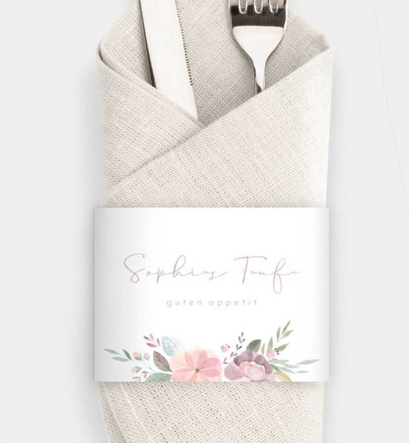 Besteck Servietten-Zubehör Taufe Im Garten Gottes