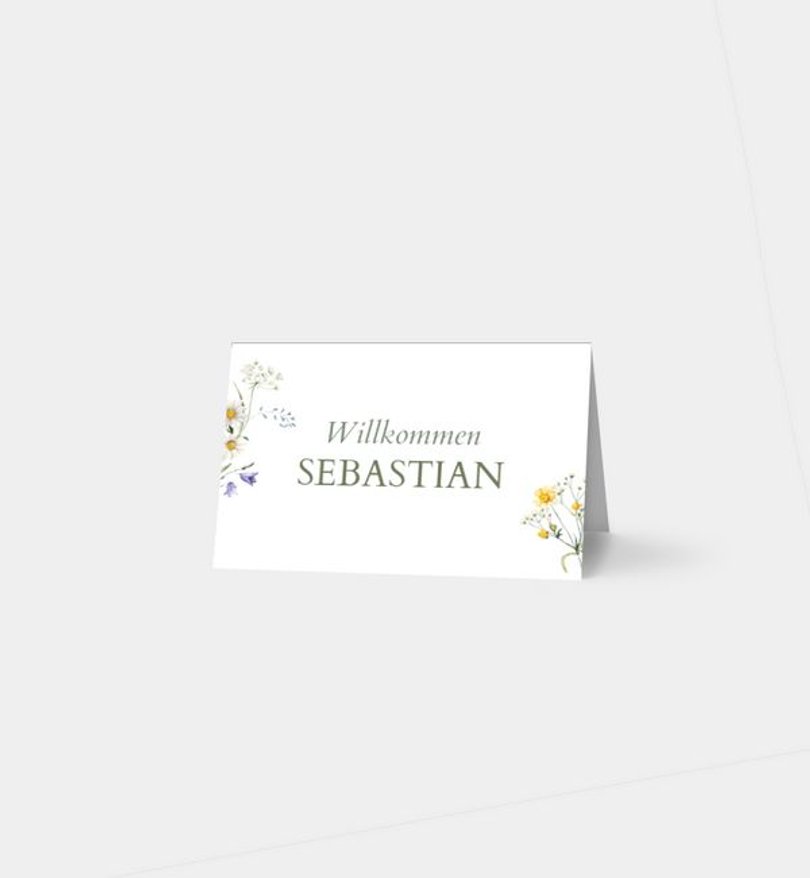 Tischkarte Hochzeit Jardín