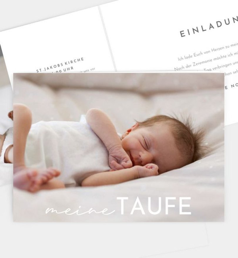 Einladungskarte Taufe Edles Fest · UNICEF