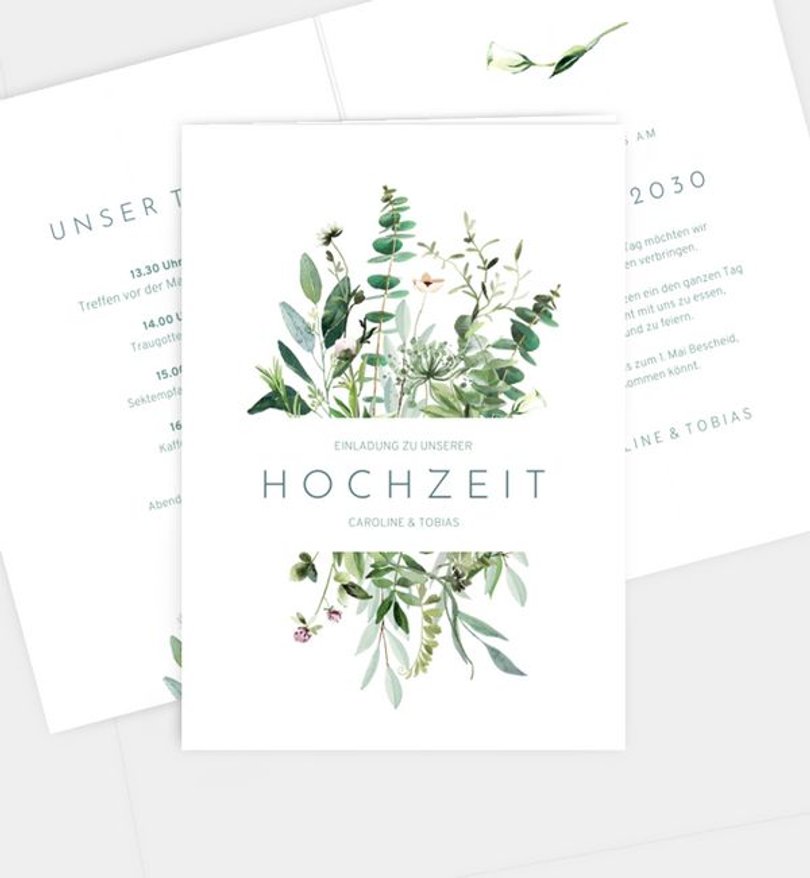 Einladungskarte Hochzeit Greenbouquet · UNICEF