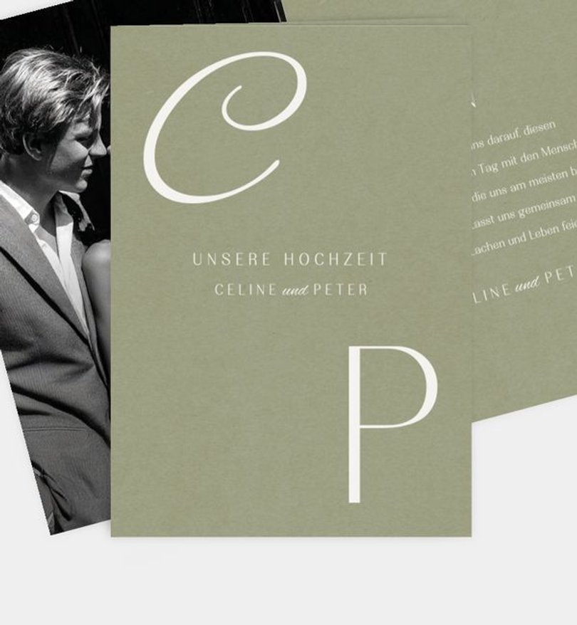 Einladungskarte Hochzeit Timeless Letters · UNICEF