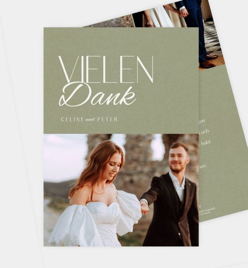 Dankeskarte Hochzeit Timeless Letters · UNICEF