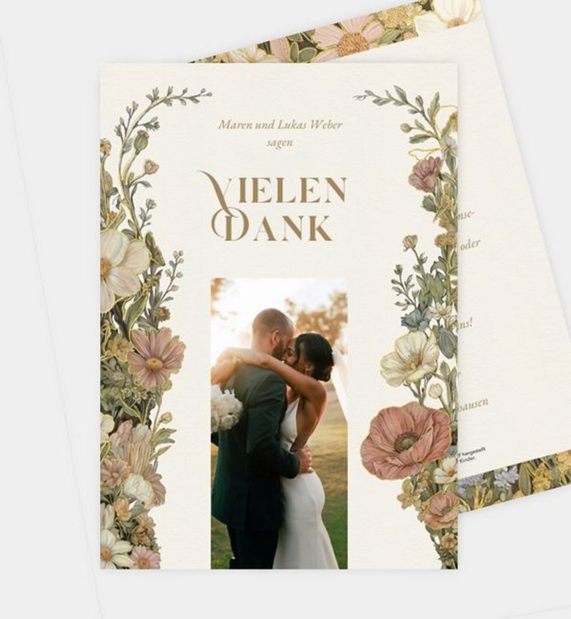 Dankeskarte Hochzeit Heavy Meadow · UNICEF