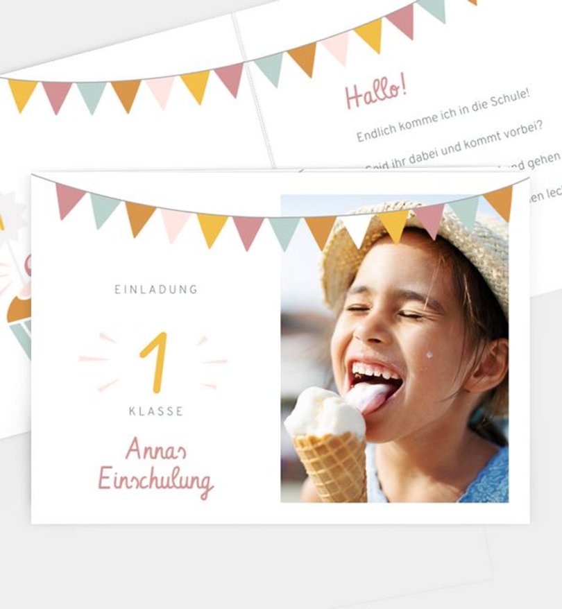 Einladungskarte Einschulung Girlande · UNICEF