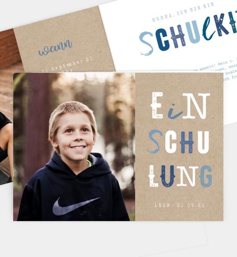 Einladungskarte Einschulung Cool Kids · Vintage · UNICEF