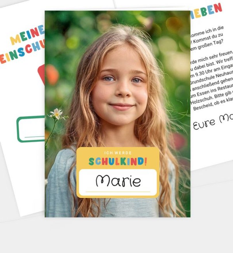 Einladungskarte Einschulung Sticker · UNICEF