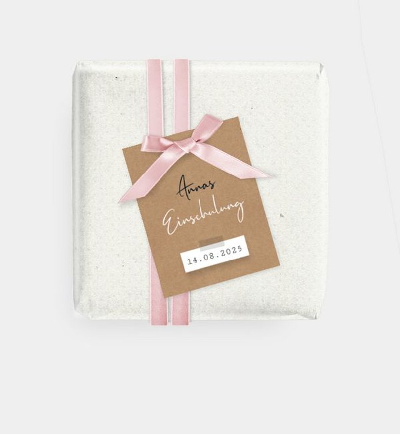 Geschenkanhänger Einschulung Handmade