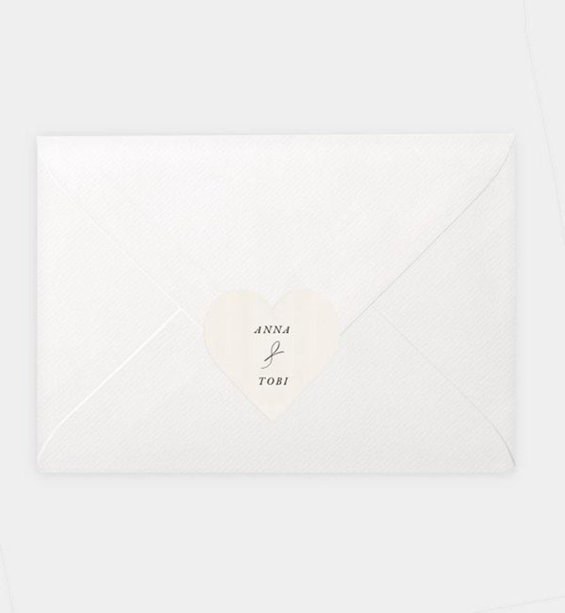 Siegelsticker Hochzeit Elegant Script