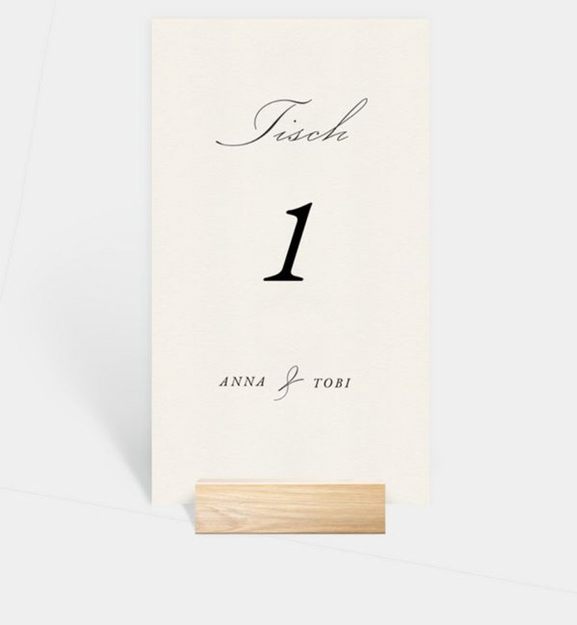 Tischnummer Hochzeit Elegant Script