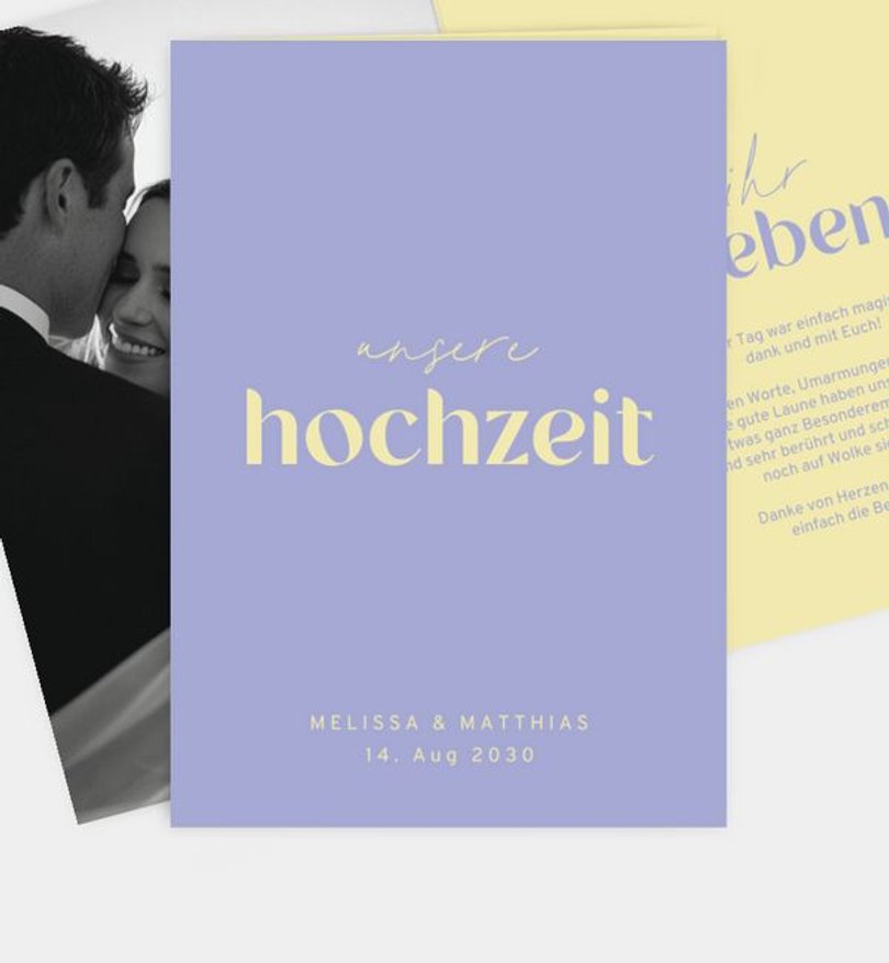 Dankeskarte Hochzeit Sunshine Love