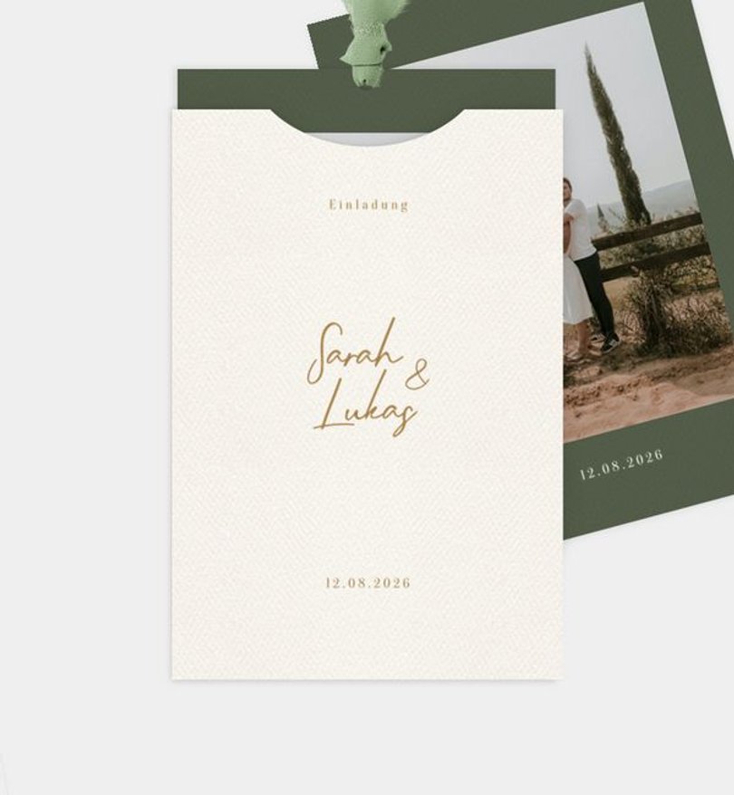 Einladungskarte Hochzeit Bold Frame
