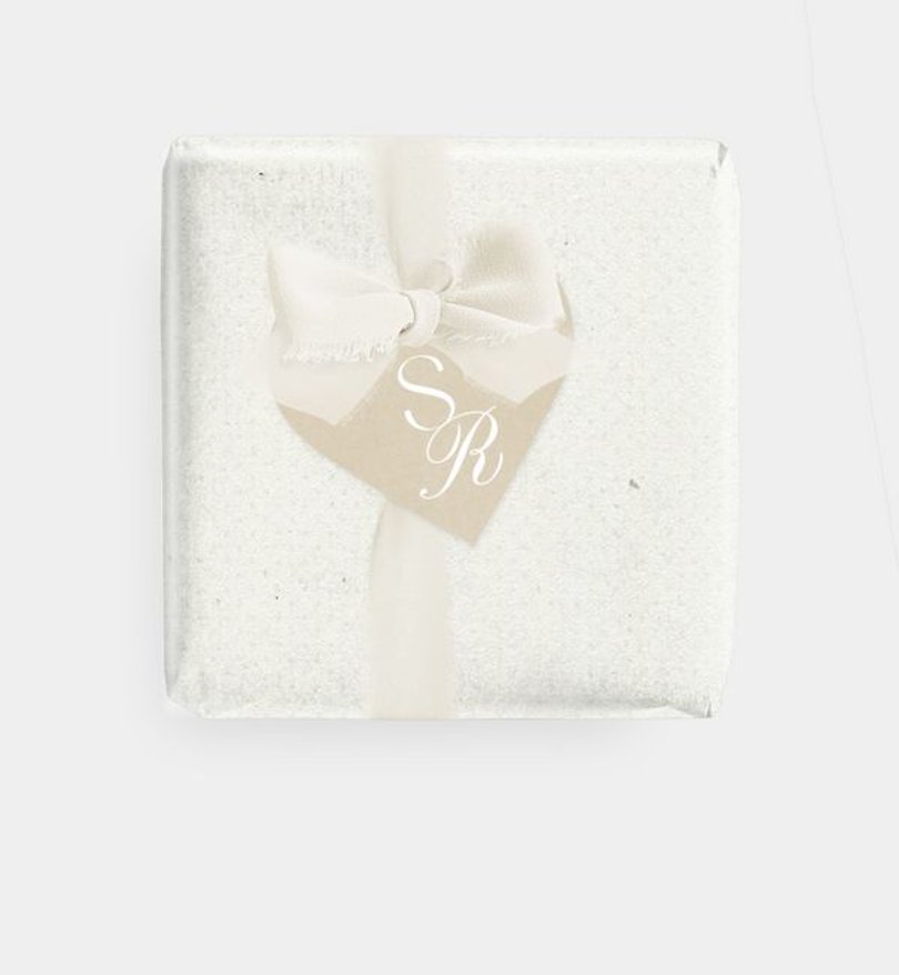 Geschenkanhänger Hochzeit Monogramm