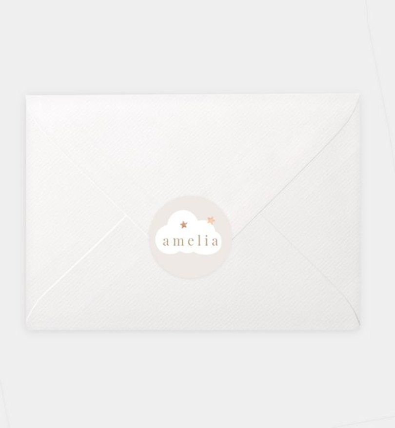 Siegelsticker Geburt Wolke