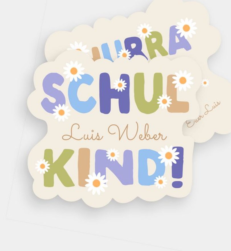 Einladungskarte Einschulung Bunter Start