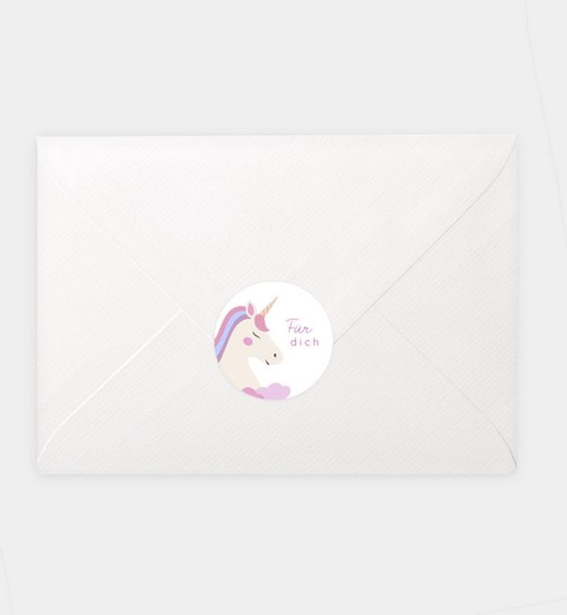 Siegelsticker Kindergeburtstag Einhorntraum