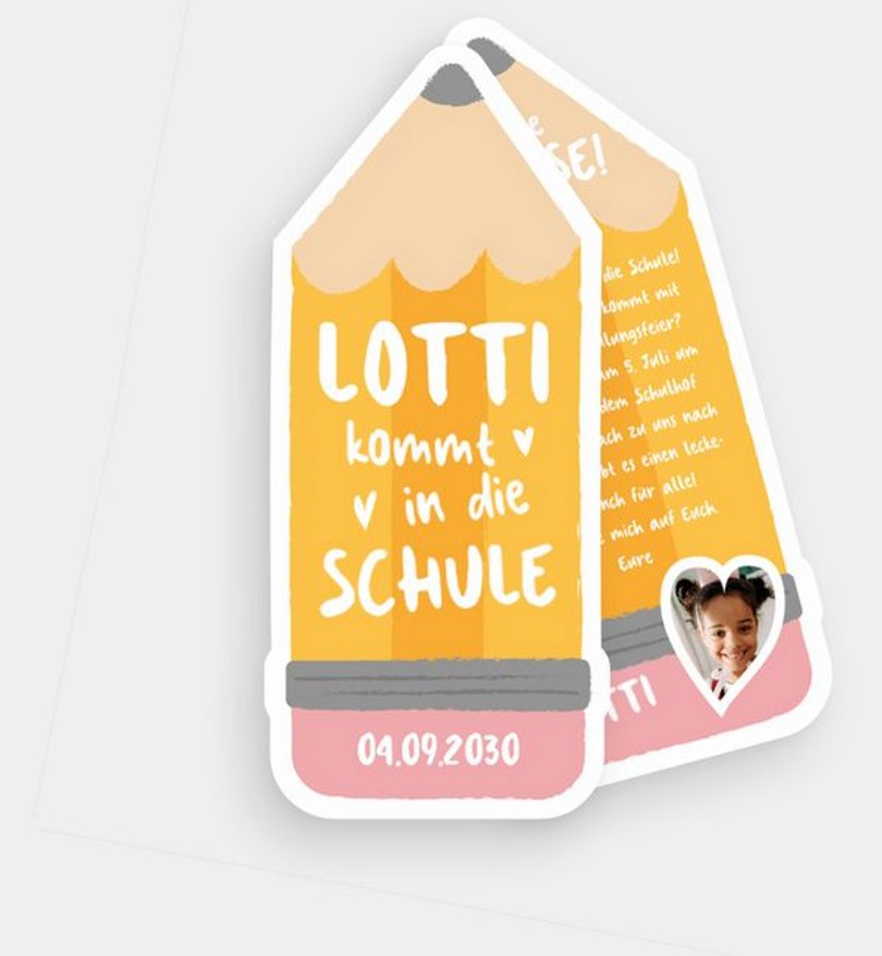 Einladungskarte Einschulung Malstift