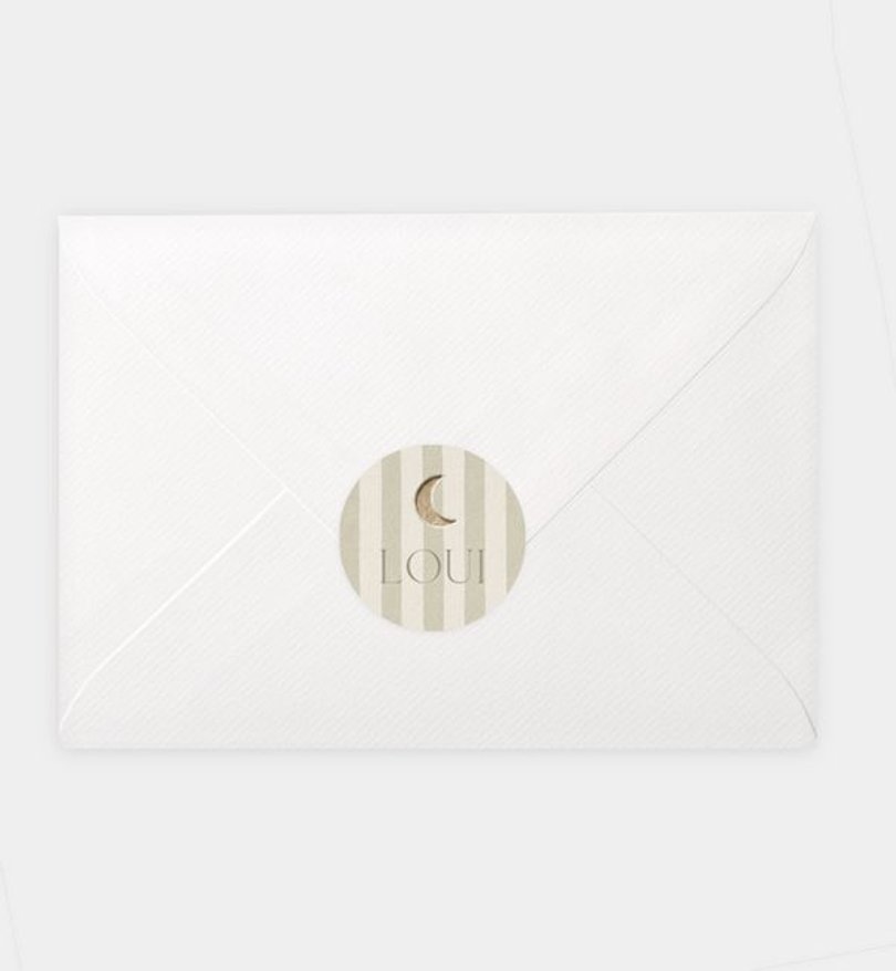 Siegelsticker Geburt Calm Stripes