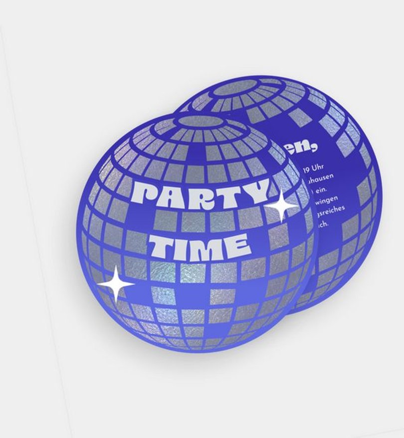 Einladungskarte Geburtstag Disco Party