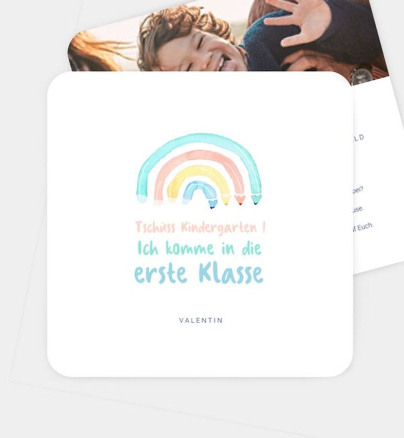 Einladungskarte Einschulung Mal dir die Welt