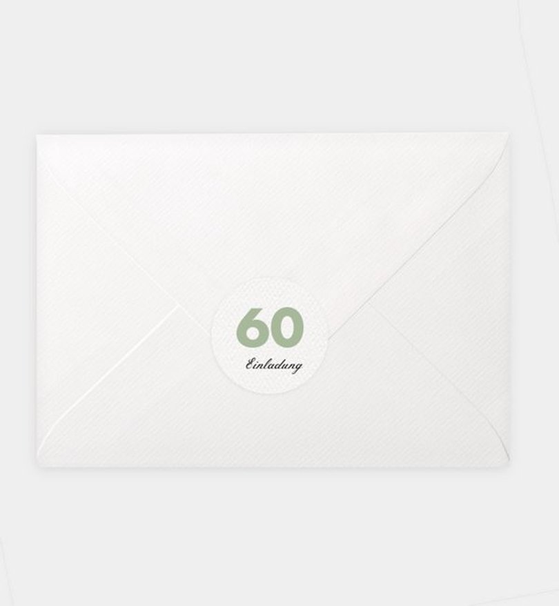 Siegelsticker Geburtstag Cutout Number