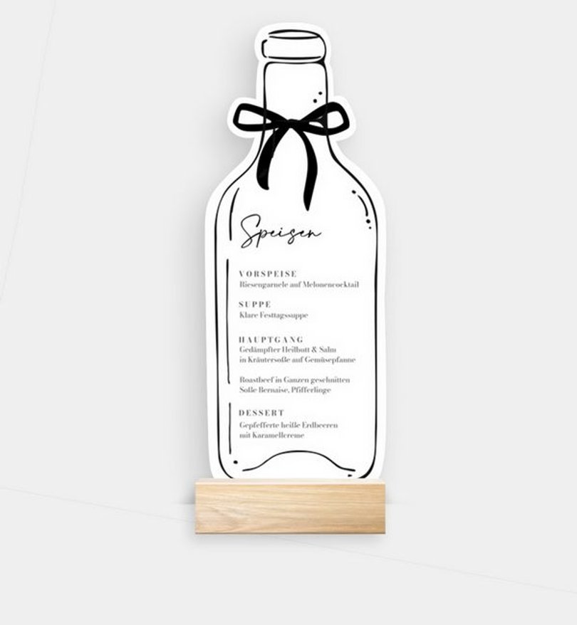 Menükarte Hochzeit La Dolce Vita