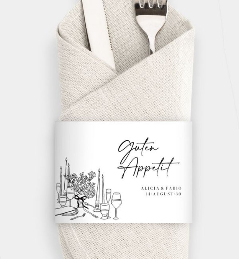 Besteck Servietten-Zubehör Hochzeit La Dolce Vita