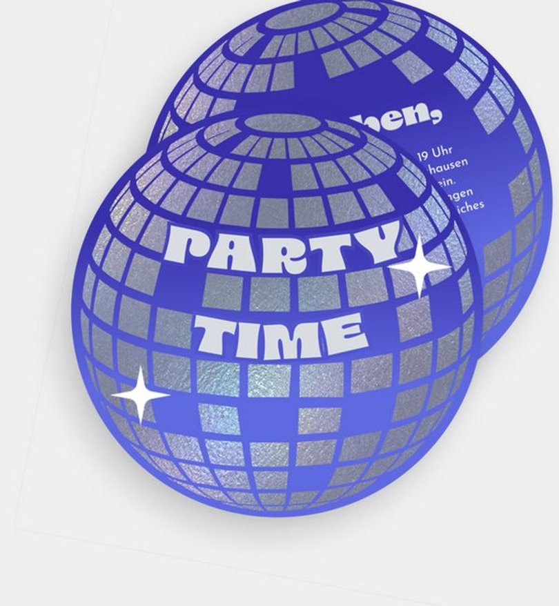 Einladungskarte Geburtstag Disco Party