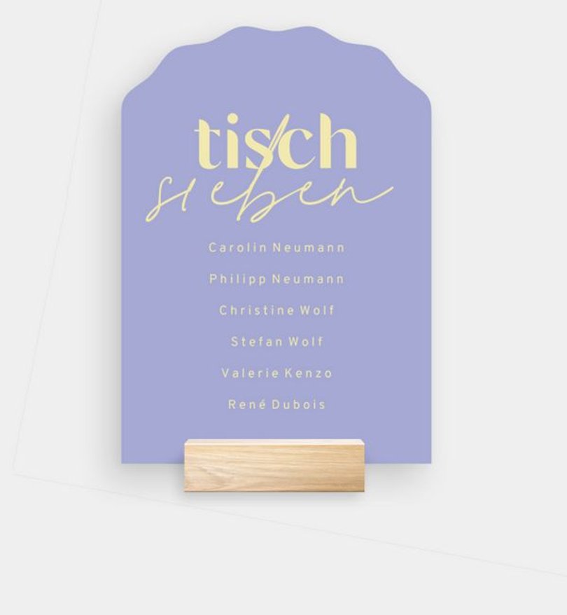 Gruppentischkarte Hochzeit Sunshine Love