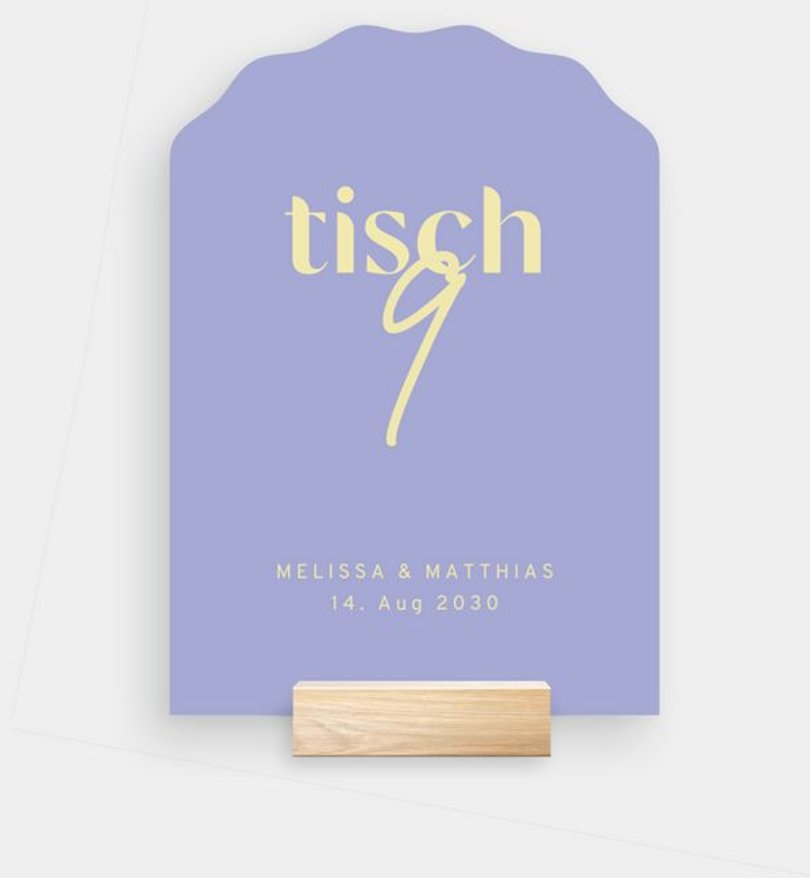 Tischnummer Hochzeit Sunshine Love
