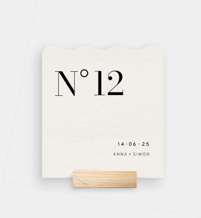 Tischnummer Hochzeit Ease