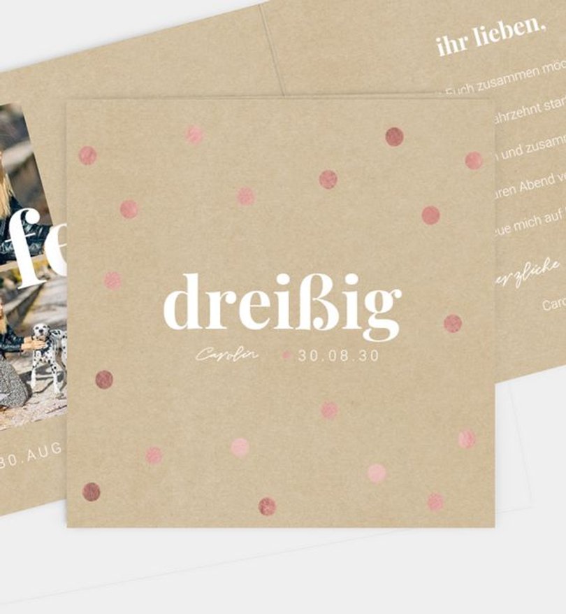 Einladungskarte Geburtstag Color Spots
