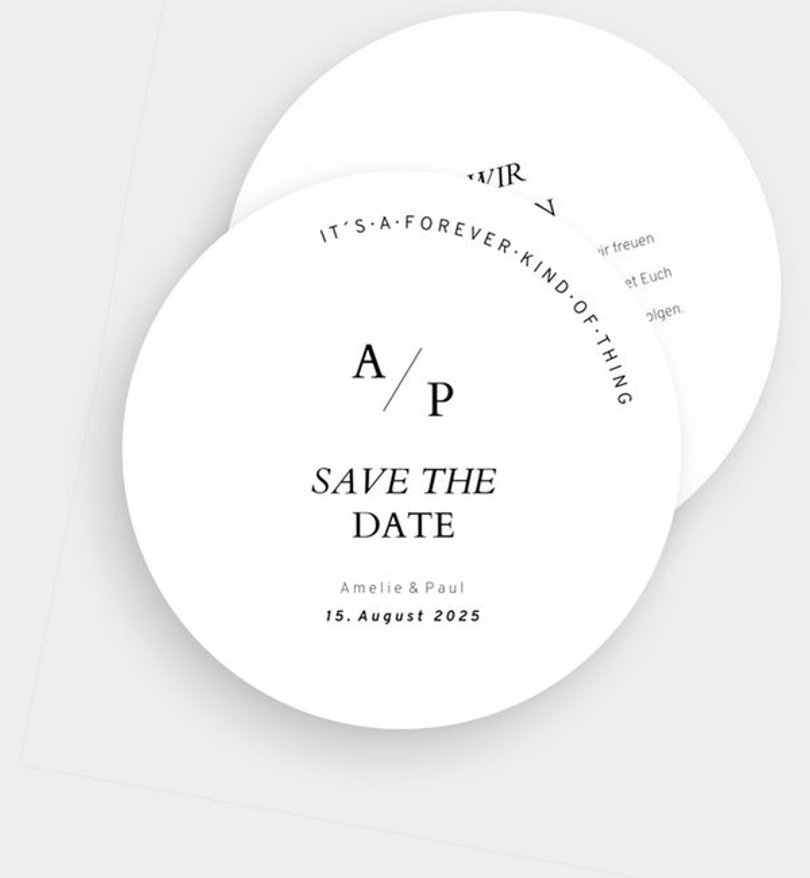 Save-The-Date Karte Hochzeit Wedding square
