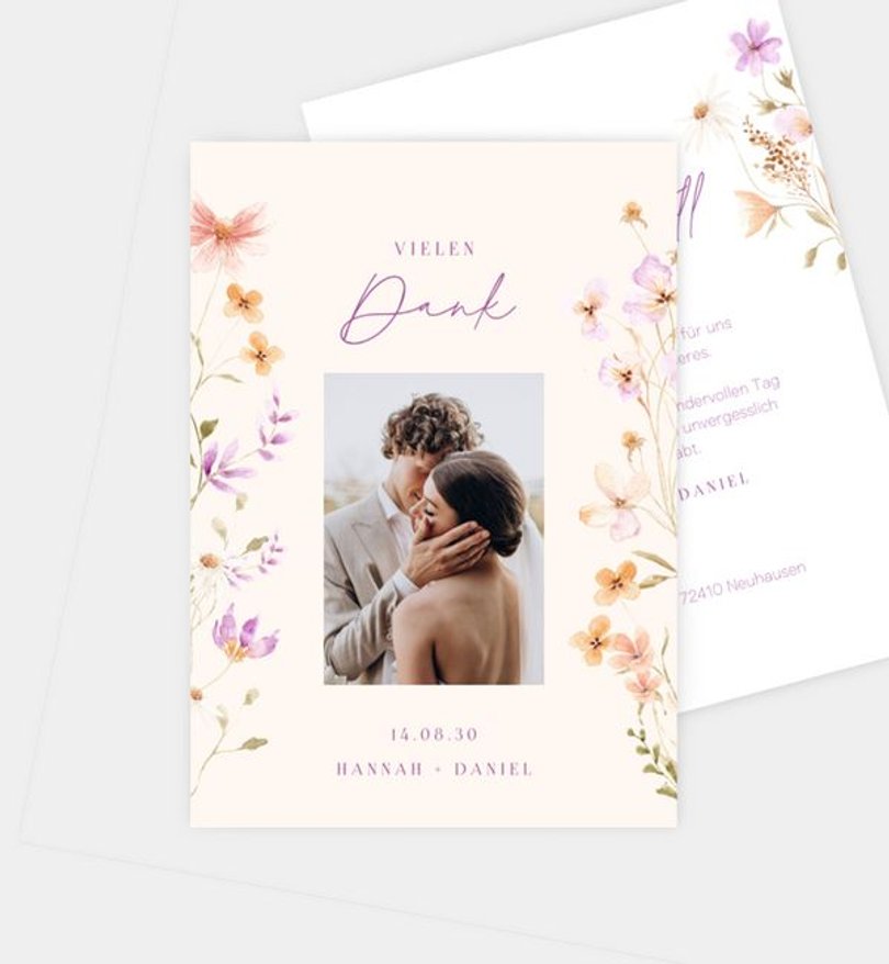 Dankeskarte Hochzeit Summer Time