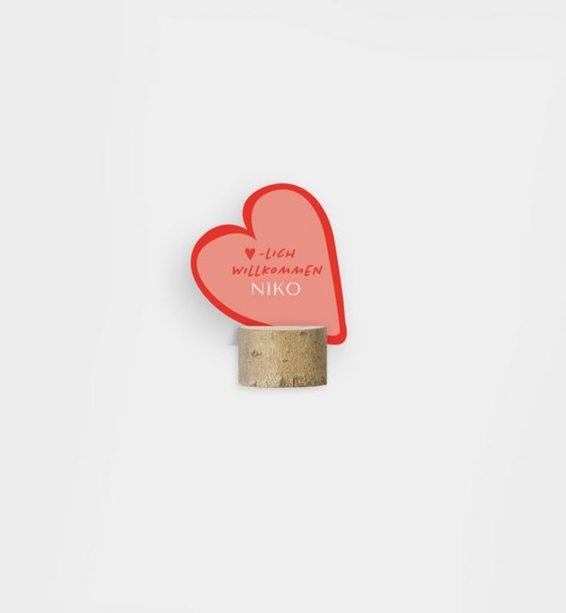 Tischkarte Hochzeit Red Love