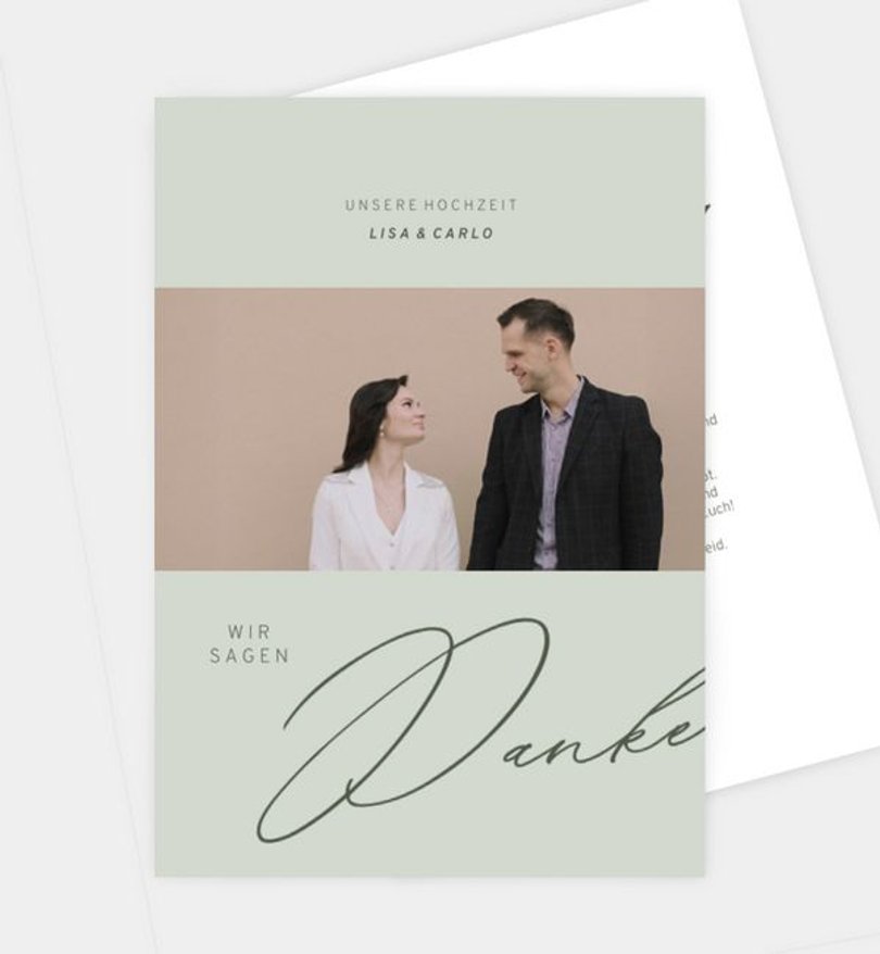 Dankeskarte Hochzeit Für immer wir